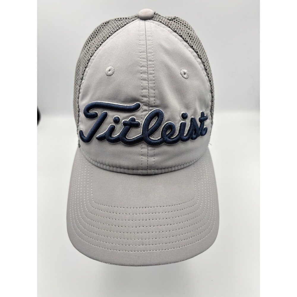 Titleist Tour Pro V1 FJ Golf Hat Snapback Mesh Cap FootJoy Gray White